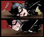  barbara_gordon batgirl batman_(series) blush breasts dc dc_comics double-dealer_(artist) green_eyes leather looking_back pain penetration rape redhead saliva shock sweat tagme tears 