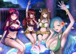 4girls alluring big_breasts blue_bikini blue_swimsuit breasts chloe_(fire_emblem) cleavage female_only fire_emblem fire_emblem_engage goldmary_(fire_emblem) green_bikini green_swimsuit ivy_(fire_emblem) looking_at_viewer matoimangekyo multiple_girls nintendo purple_bikini purple_swimsuit sommie_(fire_emblem) swimming_pool swimsuit wanhua_mirror white_bikini white_swimsuit yunaka_(fire_emblem)