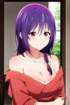 ai_generated aoba_yuzuki big_breasts breasts female japanese_clothes smile stable_diffusion tenpuru