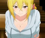 accurate_art_style aoba_tsukuyo big_breasts blonde_hair breasts orange_eyes screencap stitched tenpuru