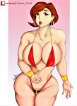 cartoon_milf cleavage elastigirl helen_parr huge_breasts jwels micro_bikini the_incredibles thick_thighs thighs