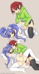 1futa 1girl 1girl1futa blue_hair breasts brunette clothed_sex cum cum_in_pussy cum_inflation cum_inside futanari futanari_on_female futanari_with_female inflation original penis stockings utilizator vaginal