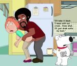  breasts brian_griffin coffee embarrassed family_guy infidelity jerome_washington lois_griffin nipples penis_in_pussy 