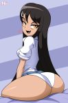 1girl ass big_ass black_hair dark_skin female female_only ijiranaide_nagatoro-san long_hair looking_at_viewer nagatoro nagatoro_hayase panties solo_female underwear