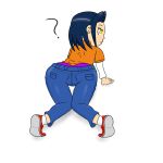 ? ass black_hair bluelimelight jackie_chan_adventures jade_chan yellow_eyes