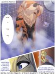  2012 anthro arcanine blue_eyes burning_curiosity canine comic dialogue elan_ardor english_text fox fur furry girly herraardy male nude scy_storm sheath shower testicles text tyson_ardor 