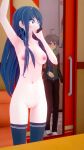  1boy 1girl breasts brown_hair danganronpa danganronpa_(series) dark_blue_hair maizono_sayaka makoto_naegi naegi_makoto nipples pussy 