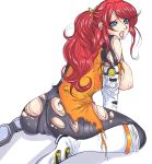  1girl ass breasts long_hair nipples red_hair sakura_wars solo torn_clothes 