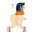 ? ass black_hair bluelimelight bottomless jackie_chan_adventures jade_chan no_panties yellow_eyes