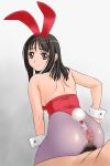 animal_ears bunny_ears buttjob censored cum cum_on_ass ejaculation hotdogging orange_brand pantyhose penis