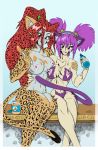 1girl anthro breasts cat catgirl freckles furry grape_jelly jaguar nekko nipples nude_female peanut_butter pinup redhead xian