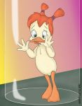  darkwing_duck_(serie) disney feathers furry gosalyn_mallard grey_eyes orange_beak orange_legs ugly_duckling yellow_skin 