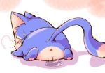 after_sex aftersex anus blue_cat breath cat cum dragon_ball furry genderswap lowres pawpads puar pussy tail