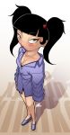 1girl black_hair blush breasts female female_only kimiko_tohomiko partially_clothed solo xiaolin_showdown