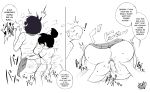 1girl 2boys anal anal_penetration ass big_ass big_penis black_hair buttholemagick huge_ass huge_penis lifted_skirt male/female momoko_(buttholemagick) penis public_sex round_ass short_hair sketch standing standing_sex thick_thighs