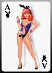  bunny_ears bunnysuit cuffs daphne_blake hairband playboy_logo playing_card red_hair redhead scooby-doo solo 