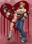 ass bondage borderlands borderlands_2 breasts ellie erect_nipples hairless_pussy huge_breasts incest mad_moxxi nipples pussy pussy_juice spread_legs strap-on vaginal vibrator