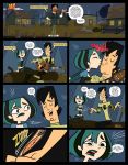  black_eyes black_hair breasts cartoon_network chris_mclean_(tdi) comic dyed_hair goth green_hair gwen_(tdi) hourglass_figure jab jabcomix pale-skinned_female thick_ass thick_legs thick_thighs total_drama_island trent_(tdi) two_tone_hair wasp_waist 