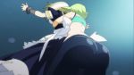 2girls ass bare_shoulders bike_shorts blonde_hair gif green_hair lowres maid medaka_box multiple_girls nabeshima_nekomi sexually_suggestive short_hair standing unzen_myouga wrestling