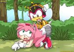 amy_rose anthro bbmbbf charmy_bee furry mobius_unleashed palcomix sega sonic_(series) sonic_team sonic_the_hedgehog_(series)