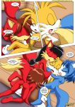 1boy 3girls all_fours anus archie_comics ass barefoot bbmbbf female fiona_fox foxxxes krystal li_moon male miles_"tails"_prower mobius_unleashed nintendo palcomix sega sonic_(series) sonic_the_hedgehog_(series) star_fox text