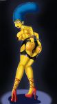 ass ass_grab handcuffs marge_simpson milf shadman solo spank tattoo the_simpsons yellow_skin