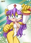 anthro archie_comics bbmbbf clothing female furry green_eyes mina_mongoose mobius_unleashed mongoose nurse palcomix purple_hair sega solo sonic_(series) sonic_team sonic_the_hedgehog_(series)