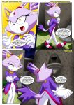  anthro bbmbbf blaze_the_cat clothing comic dialogue mobius_unleashed outside palcomix sega sonic_(series) sonic_the_hedgehog_(series) text the_heat_of_passion 