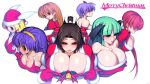  6+girls asamiya_athena ayane_(doa) bare_shoulders bell blonde_hair blue_eyes blush breast_hold breasts brown_hair christmas cleavage crossover dead_or_alive demon_girl earrings elbow_gloves fur_trim gift gloves green_eyes green_hair hair_over_eyes hairband hat hat_feather head_wings headband high_res hitomi_(doa) huge_breasts jewelry king_of_fighters konekonewasabii legend_of_valkyrie long_hair mistletoe morrigan_aensland multiple_girls namco ponytail purple_hair red_gloves red_hair santa_costume santa_hat shermie shiranui_mai short_hair succubus tan valkyrie_(vnd) valkyrie_no_densetsu vampire_(game) wallpaper 