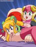 69 breasts capcom female mega_man mega_man_battle_network mega_man_nt_warrior megaman nintendo nipples palcomix rockman rockman_(classic) rockman_exe roll.exe roll_(rockman) roll_exe yuri