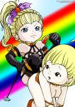 bbmbbf bdsm blonde_hair blue_eyes bondage breasts female gloves leather mistress nipples palcomix palcomix*vip palcomix_vip rainbow_brite rainbow_brite_(character) sadomasochism selfcest whip yuri