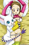 breasts digimon female gatomon hairless_pussy kari_kamiya lesbian nipples panties