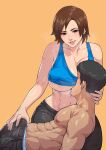 alluring asuka_kazama breasts cirenk clothed_handjob erect_nipples_under_clothes namco tagme tekken tekken_7