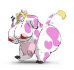 ass big_ass big_breasts bikini bovine breasts cattle cow crotchboob female gillpanda hair horn huge_ass huge_breasts morbidly_obese nipples nose overweight pink skimpy solo spots tail teats udders