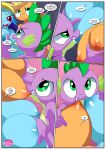 applejack applejack_(mlp) bbmbbf blonde blonde_hair comic equestria_untamed friendship_is_magic furry hasbro my_little_pony palcomix rainbow_dash rainbow_dash_(mlp) rainbow_hair spike spike's_ultimate_fantasies_or_the_dragon_king's_harem spike_(mlp)