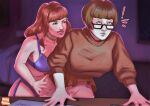 bottomless bra daphne_blake fingering garter_belt glasses ivana_anemon miniskirt no_panties scooby-doo thong velma_dinkley yuri