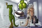 2010 2012 abs ankylosaurus anus ass bag bandage biceps big big_penis blush dinosaur erection flaccid gay lizard mace_tail male muscle narse nude original original_character original_characters pecs penis raptor scalie shower standing testicles towel uncut vein veins wet yellow_eyes