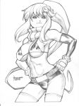  1girl big_breasts breasts drawing female monochrome ryan_kinnaird_(artist) tengen_toppa_gurren-lagann yoko_littner 