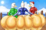  3boys dewey_duck ducktales huey_duck huge_ass hyper hyper_ass hyper_butt louie_duck male male_only quack_pack xtrent968 yaoi 