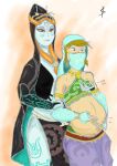 androgynous blonde_hair blue_eyes crossdressing crossgender femboy link midna mpreg orange_hair pointy_ears pregnant pregnant_belly purple_eyes sv-writer the_legend_of_zelda the_legend_of_zelda:_twilight_princess trap wife_and_wife