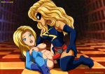  2_girls 2girls avengers breasts carol_danvers fantastic_four female female_only invisible_woman marvel ms._marvel nipples strap-on sue_storm super_hero_squad vaginal_insertion yuri yuri_haven 