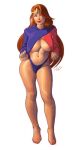 1girl abdomen adventures_of_sonic_the_hedgehog archie_comics big_breasts bikini_bottom blue_eyes breasts breasts_bigger_than_head circlet cleavage clothed clothing cropped_hoodie edie_crop_hoodie female_focus female_only forehead_jewel ginger ginger_hair hair_over_one_eye high_res huge_breasts katella katella_the_huntress lipstick long_hair mature mature_female meme_attire no_bra orange_hair panties red_hair redhead sci-fi science_fiction scifi sega solo_female solo_focus sonic_the_hedgehog_(archie) steve_cruz_meza tagme thick thick_thighs toenail_polish toes under_boob video_game_franchise