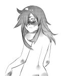 artist_request bags_under_eyes embarrassed it's_not_my_fault_i'm_not_popular kuroki_tomoko looking looking_back monochrome nude sweat tomoko_kuroki watashi_ga_motenai_no_wa_dou_kangaetemo_omaera_ga_warui!