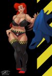 1girl adventures_of_sonic_the_hedgehog big_breasts breasts breasts_bigger_than_head clothed_female epictones female_focus female_only katella_the_huntress long_hair mature mature_female muscular red_hair sega solo_female solo_focus sonic_the_hedgehog_(series) underwear video_game_franchise