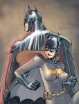  1boy 1girl barbara_gordon batgirl batman batman_(series) big_breasts breasts bruce_wayne clothed dc dc_comics female male original ryan_kinnaird_(artist) 