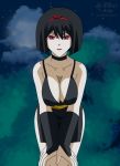  big_breasts black_hair breasts cleavage inuyasha purple_eyes yura_of_the_hair 