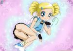 ass black_hair blonde_hair blue_eyes breasts bubbles_(ppgz) female magical_girl miyako_gotokuji palcomix powerpuff_girls_z pussy twintails