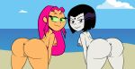 cartoon_network cndesmondharper dat_ass dc_comics edit koriand'r nipples nude rachel_roth raven_(dc) scobionicle99 starfire tagme teen_titans teen_titans_go young_adult