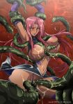 blush breasts dark_skin hair huge_breasts ingrid_(taimanin_asagi) large_breasts makai_kishi_ingrid nipples pink_hair rape restrained taimanin_(series) tentacle