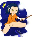 black_hair bluelimelight jackie_chan_adventures jade_chan no_panties open_mouth pussy yellow_eyes